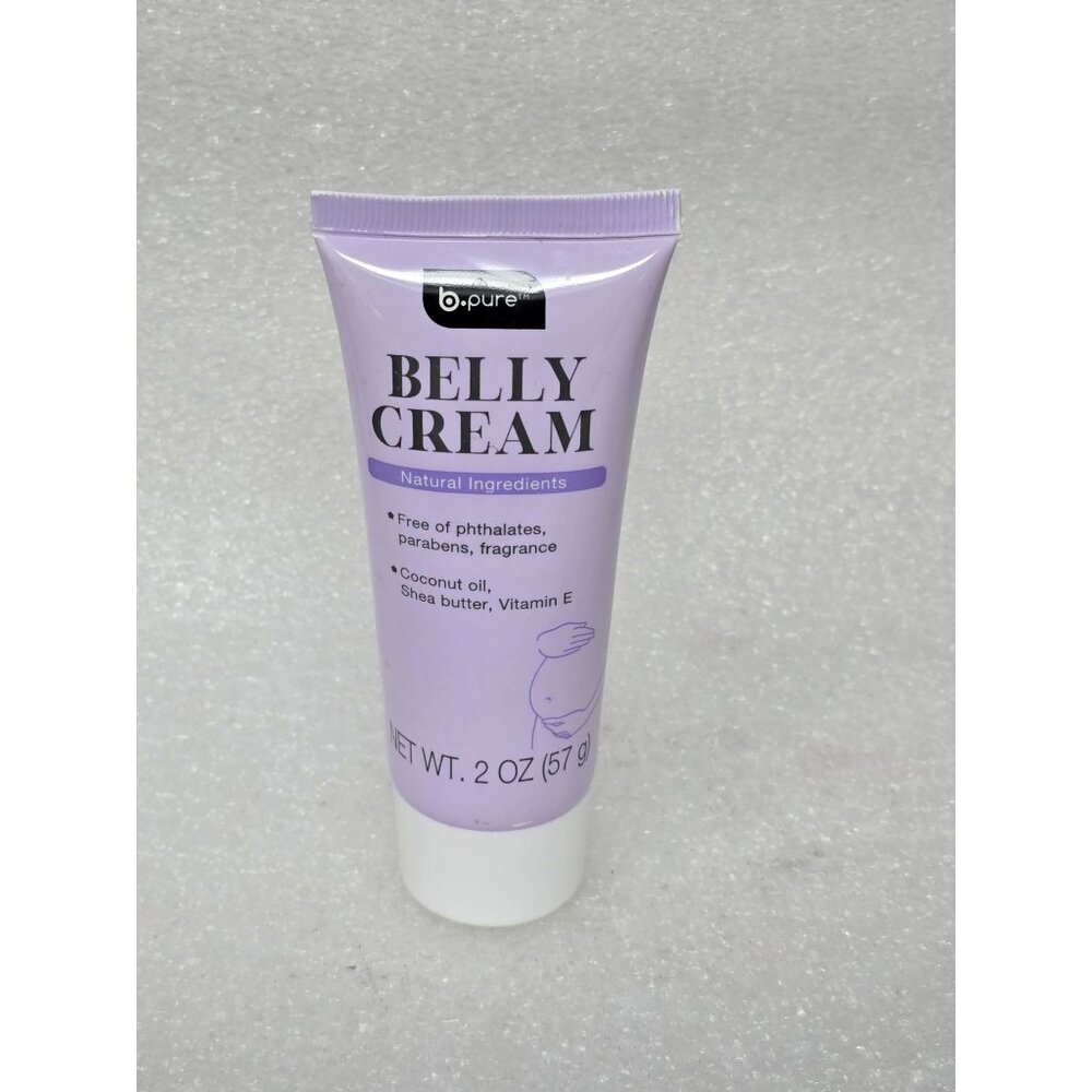 B Pure Belly Cream 2 Oz Natural Ingredients Coconut Oil Shea Butter Vitamin E